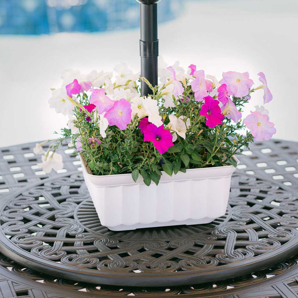 Square Savannah Planter - White